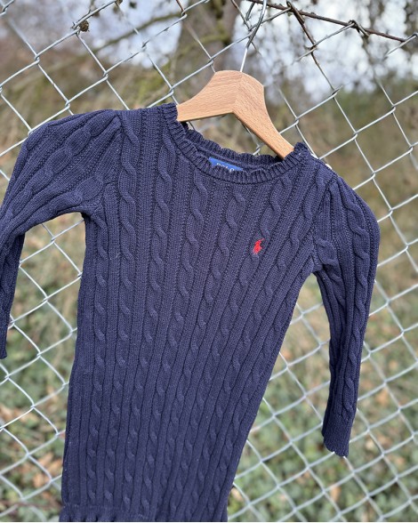Šaty dětské Ralph Lauren modré svetrové